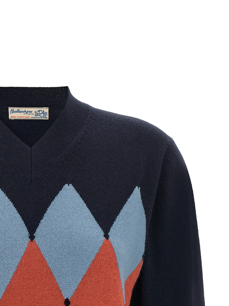 Ballantyne Blue Cashmere Cardigan - Timeless Scottish Craftsmanship