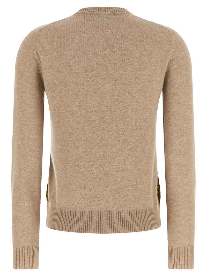 Ballantyne Beige Cashmere Cardigan - Classic Diamond Design