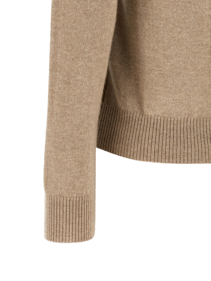 Ballantyne Beige Cashmere Cardigan - Classic Diamond Design