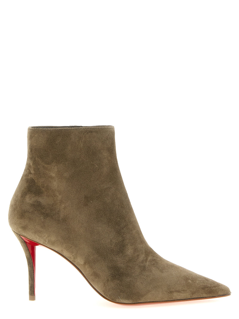 Christian Louboutin Miss Z Booty Beige Calfskin Ankle Boots