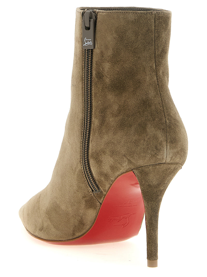 Christian Louboutin Miss Z Booty Beige Calfskin Ankle Boots