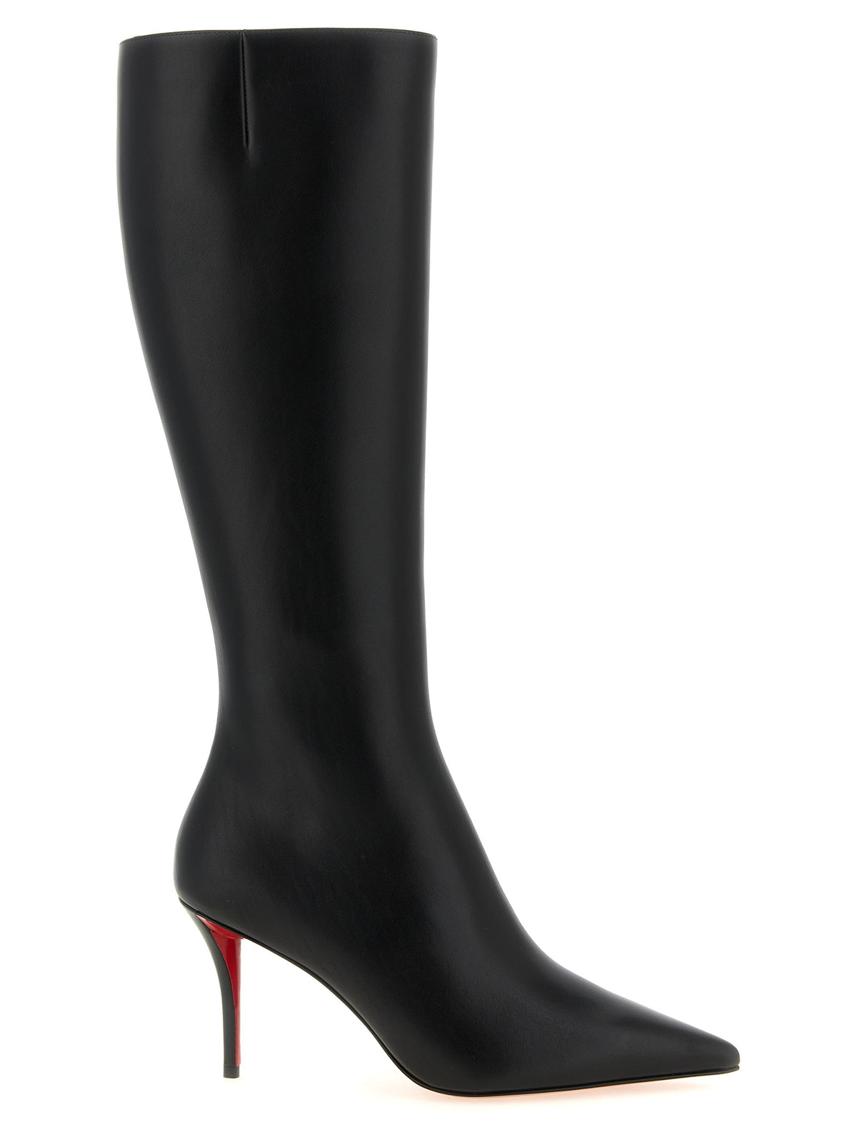 Christian Louboutin Black Calfskin Over The Knee
