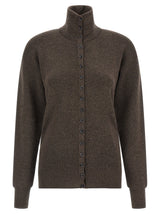 Lemaire Brown Wool Cardigan