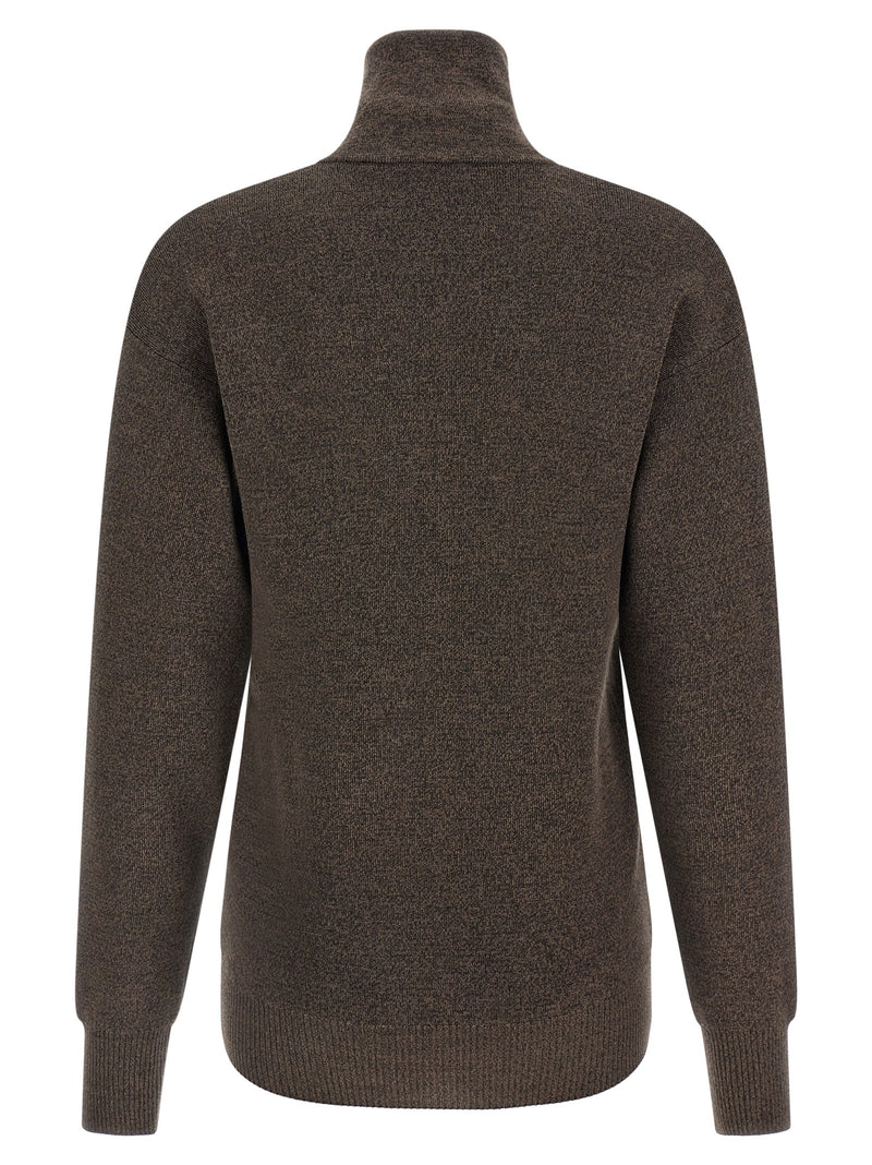 Lemaire Brown Wool Cardigan - Elegant Minimalist Design