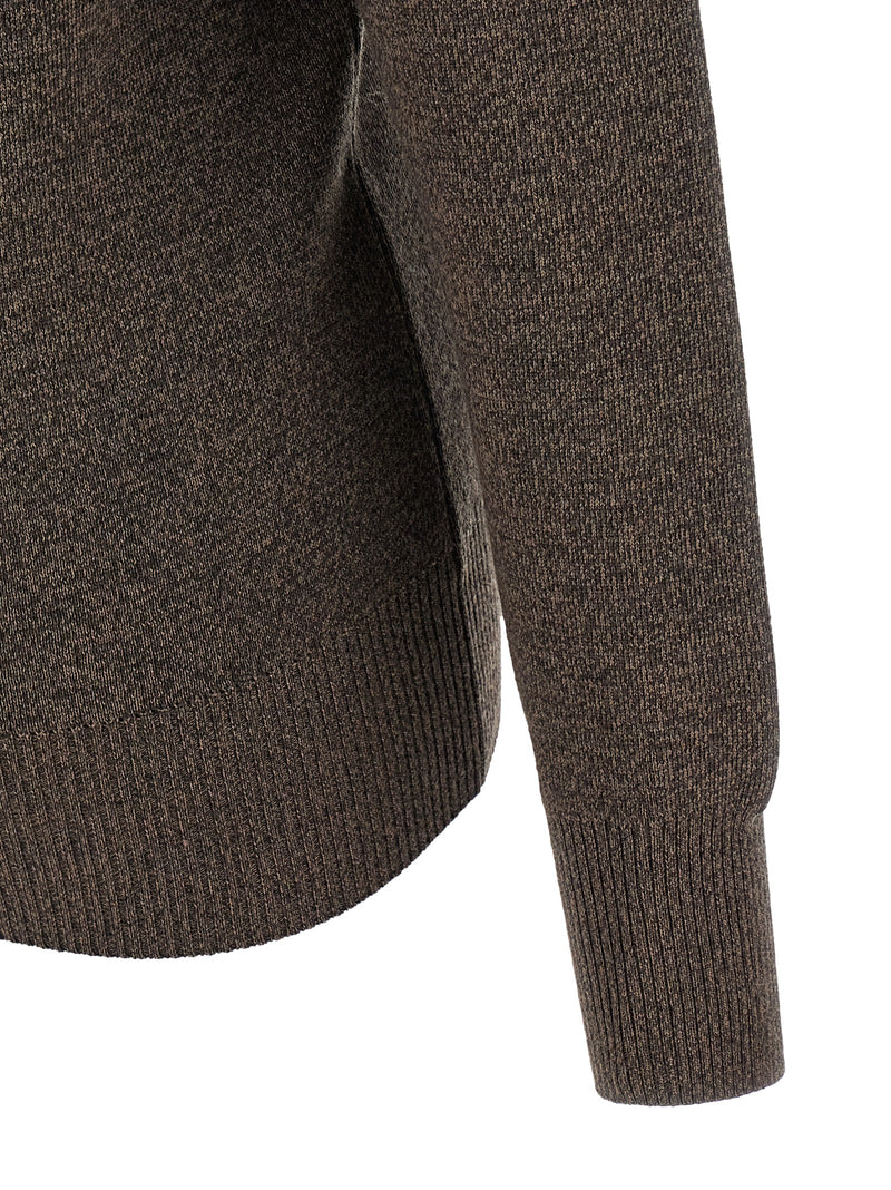 Lemaire Brown Wool Cardigan - Elegant Minimalist Design