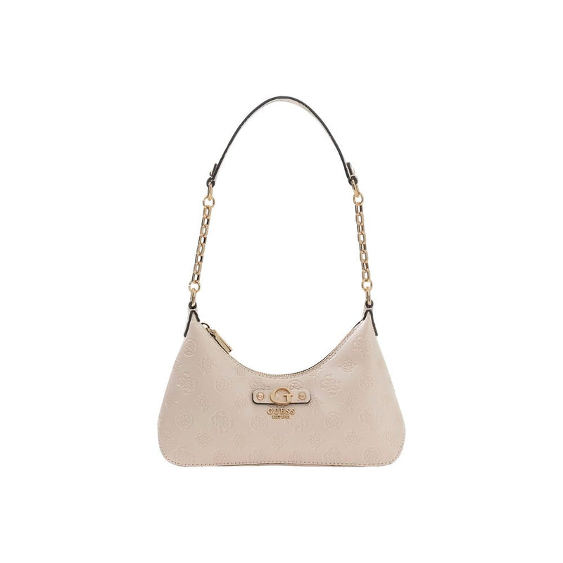 Guess DITA Shoulder Bag Beige Polyurethane - Elegant Handbag