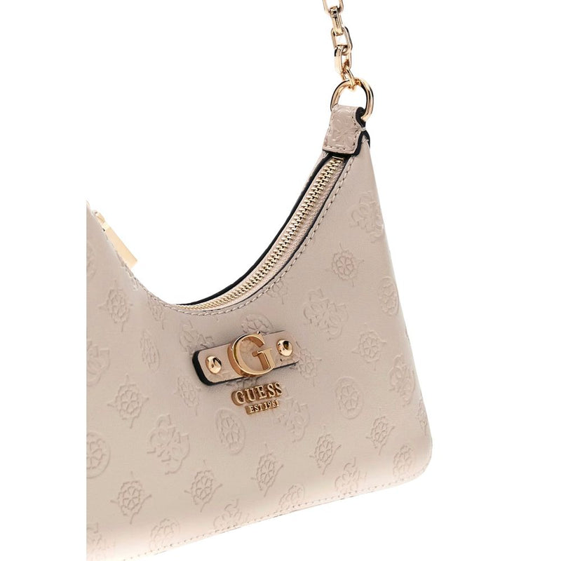 Guess DITA Shoulder Bag Beige Polyurethane - Elegant Handbag
