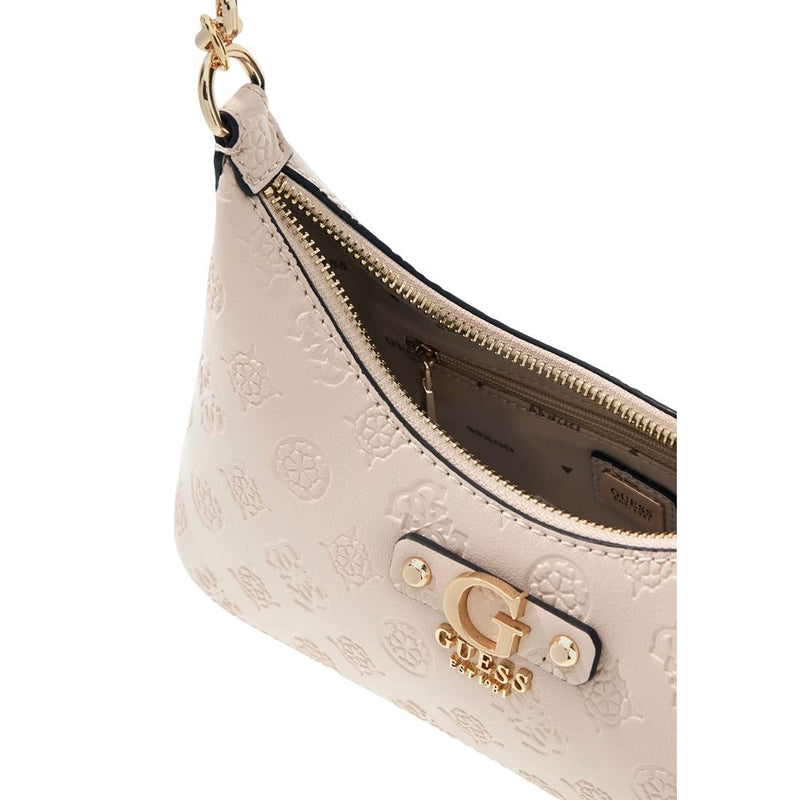Guess DITA Shoulder Bag Beige Polyurethane - Elegant Handbag