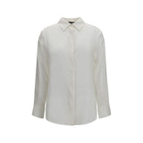 Ella White Silk Dress Shirt