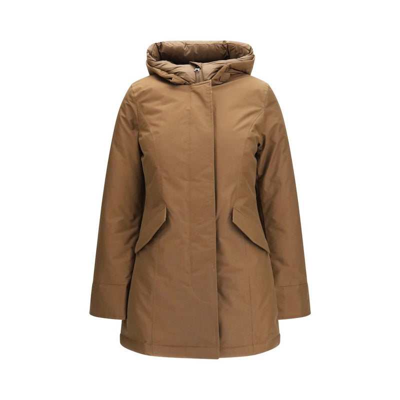 Woolrich Brown Cotton Hooded Arctic Parka