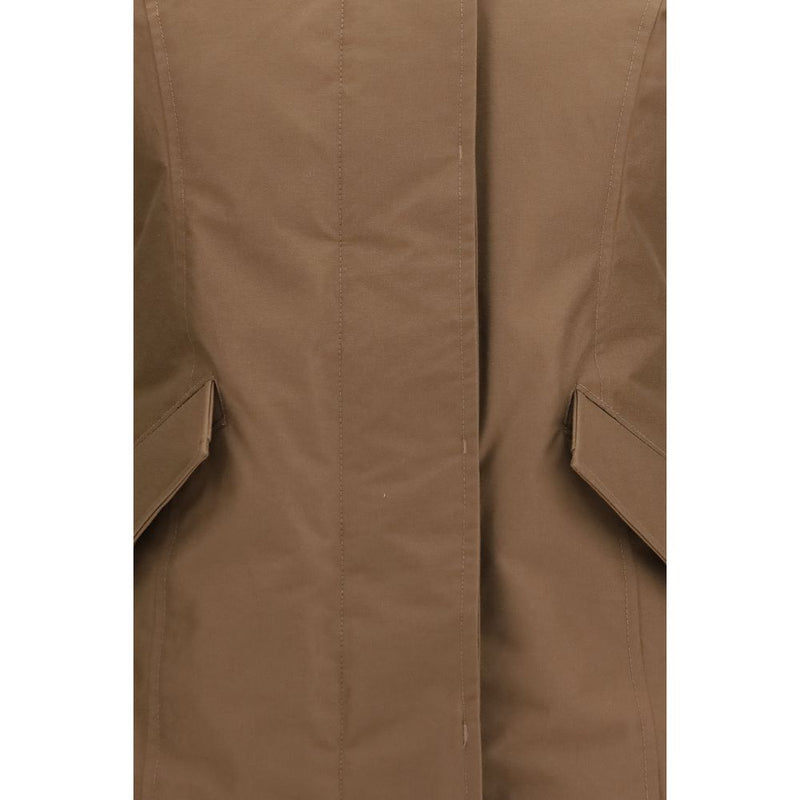 Woolrich Brown Cotton Hooded Arctic Parka