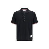 Thom Browne Black Cotton Polo Shirt