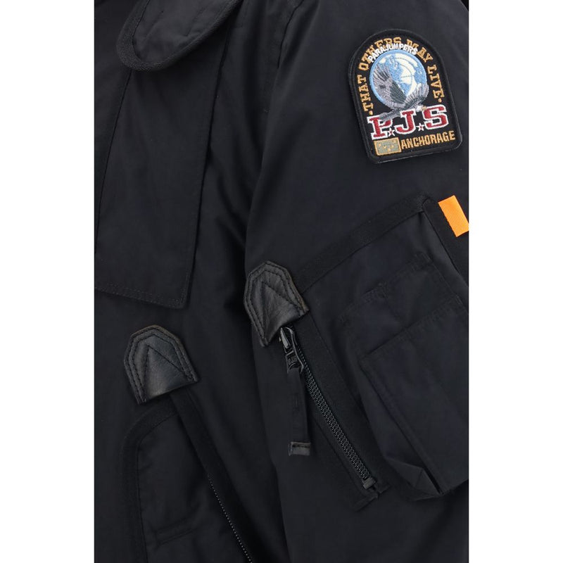 Parajumpers Gobi Black Polyamide Bomber Jacket