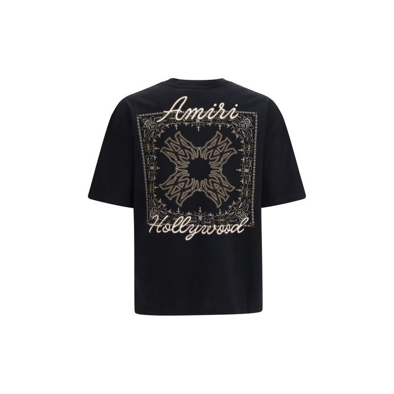 Amiri MA Quad Bandana OS Black Cotton T-Shirt