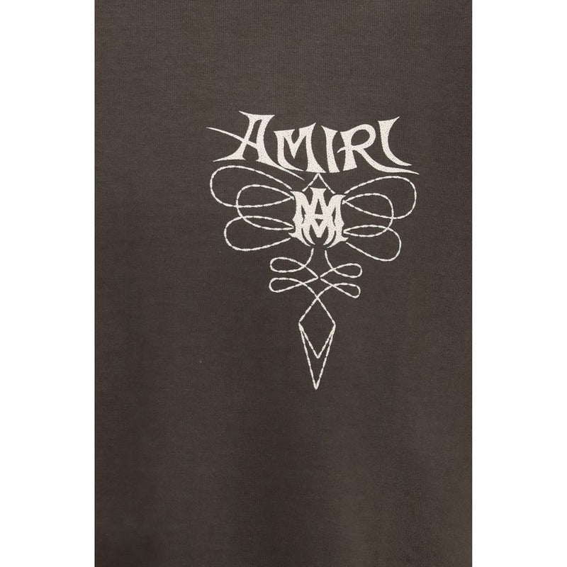 Amiri Lasso OS Brown Cotton T-Shirt for Men