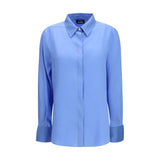 Ella Blue Silk Blouse