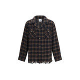 FOUND Blue Cotton Pattern Shirt