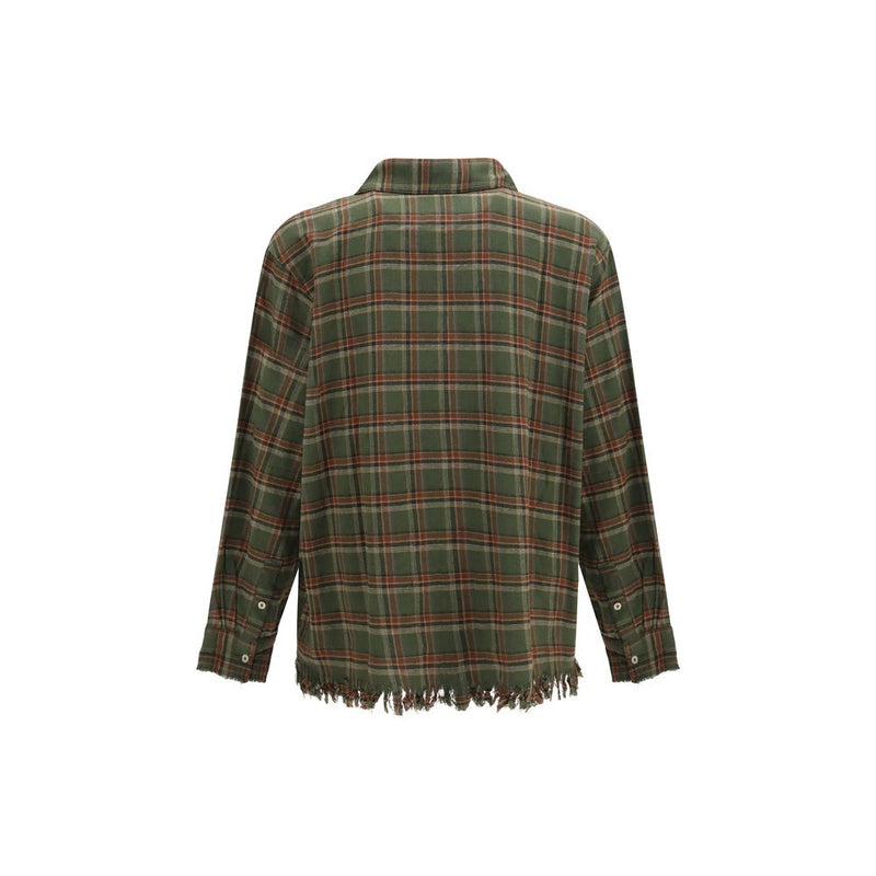 FOUND Bicolor Cotton Pattern Shirt - Vintage-Inspired Design