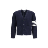 Thom Browne Blue Wool Oves Aries Cardigan