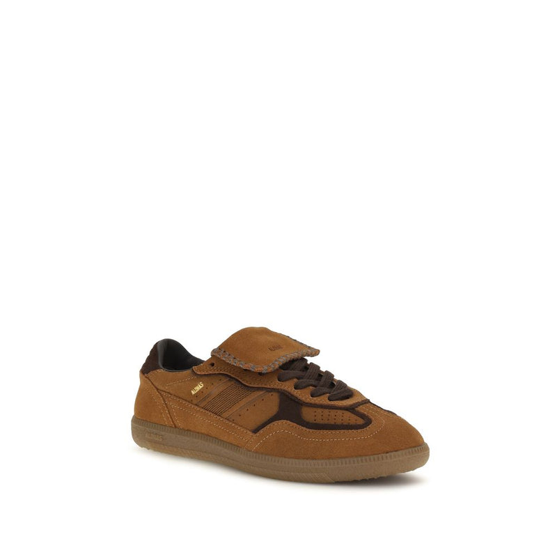 Alohas Brown Suede Leather Low Top Sneakers for Women