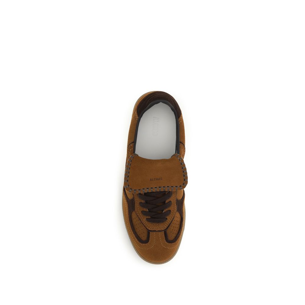 Alohas Brown Suede Leather Low Top Sneakers