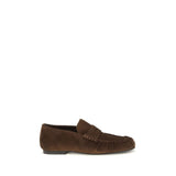 Alohas Brown Suede Leather Slip-On Loafers