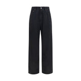 MM6 Black Cotton Relaxed Fit Jeans