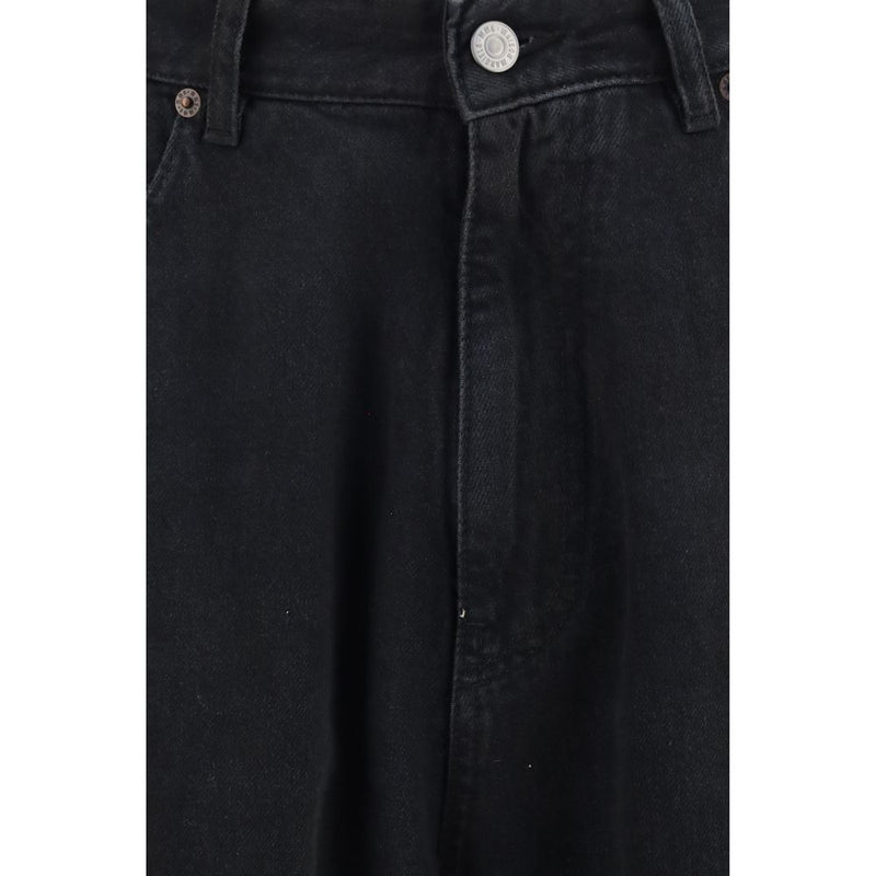 MM6 Black Cotton Relaxed Fit Jeans for Men