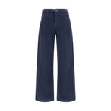 The Row Blue Cotton Casual Pants