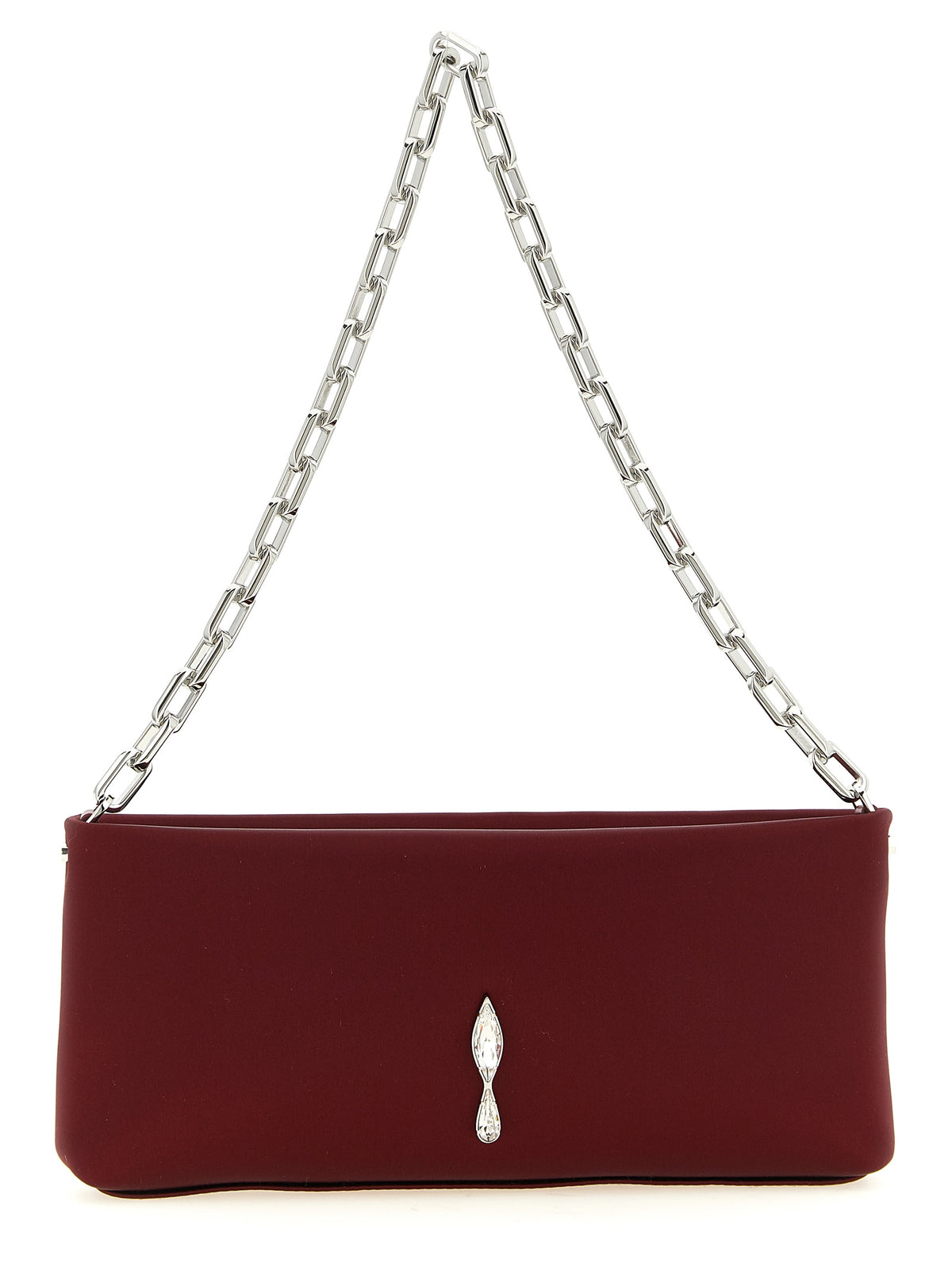 Christian Louboutin Bordeaux Elastane Clutch Bag