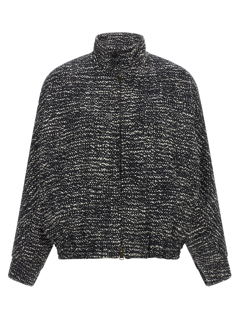 Darkpark White Virgin Wool Lee Bomber Jacket for Women