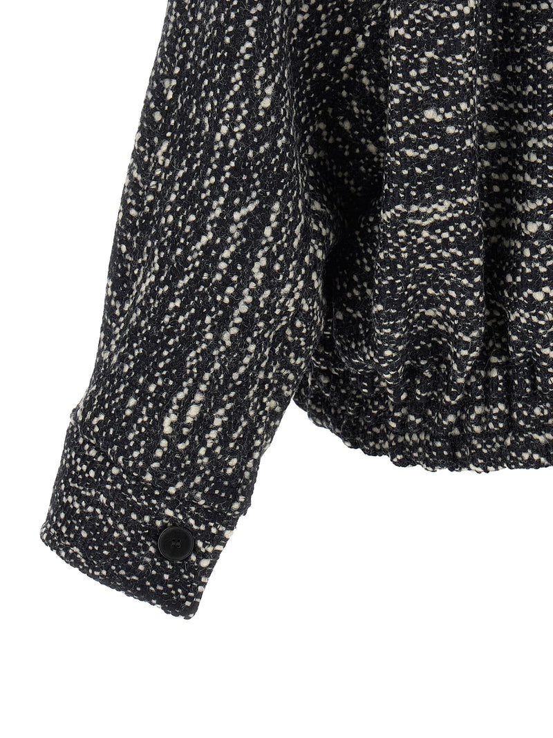 Darkpark White Virgin Wool Lee Bomber Jacket for Women