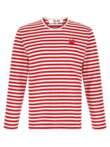 Comme Des Garçons Play White Cotton T-Shirt