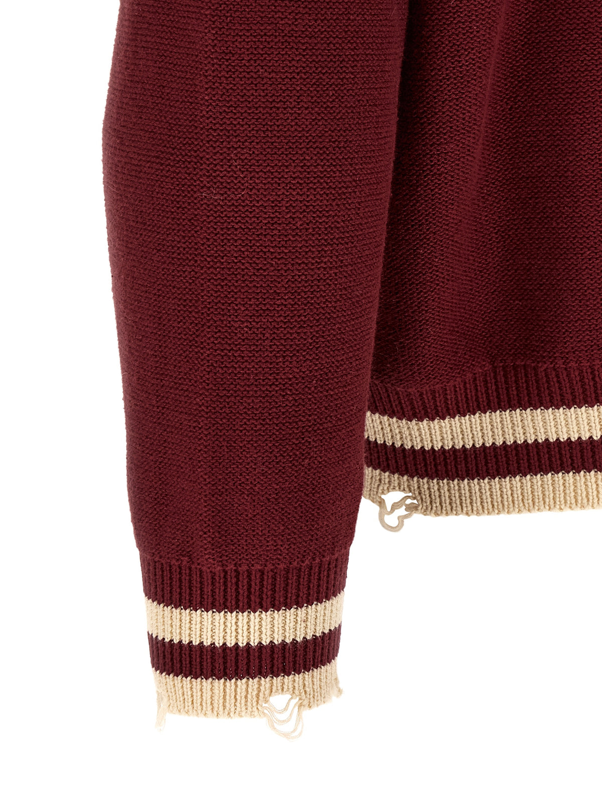 FOUND Bordeaux Cotton Cardigan