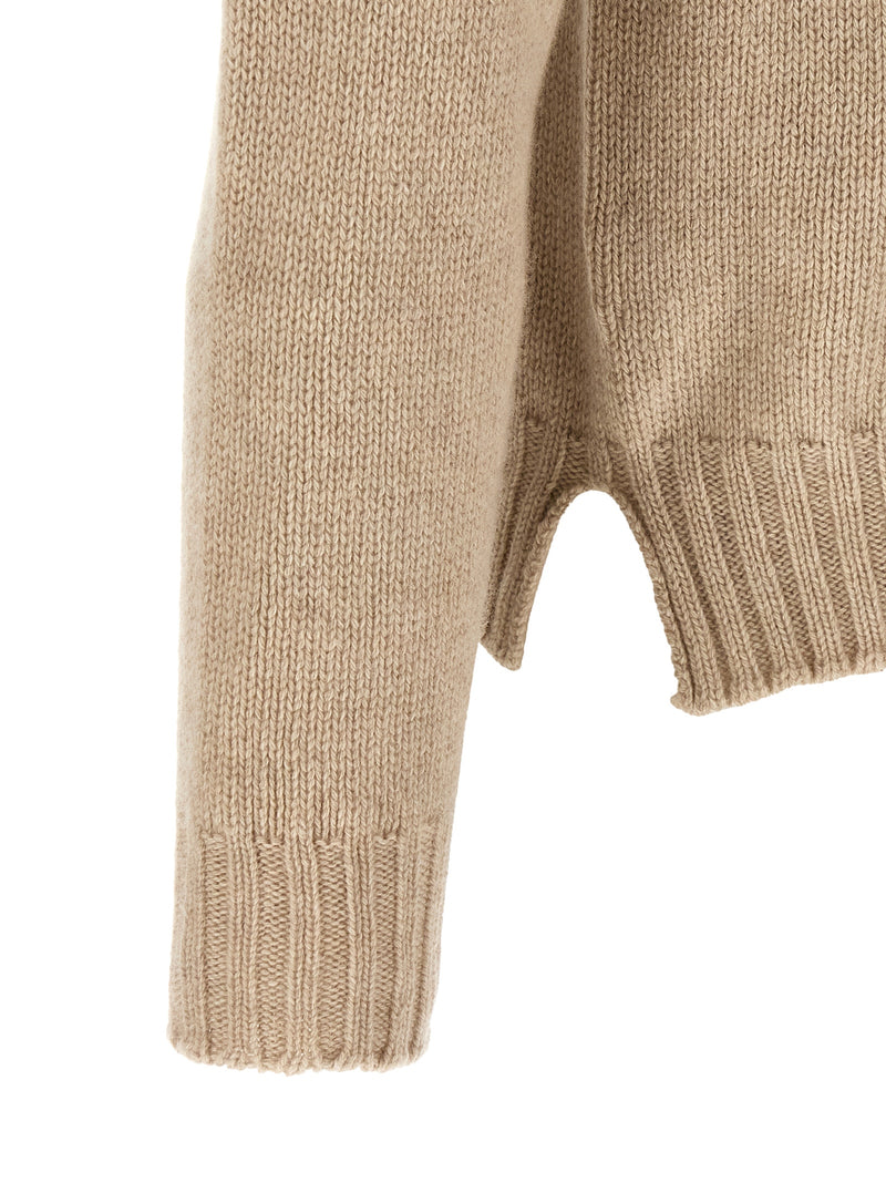 MA'RY'YA Beige Cashmere Cardigan - Luxurious Knitwear