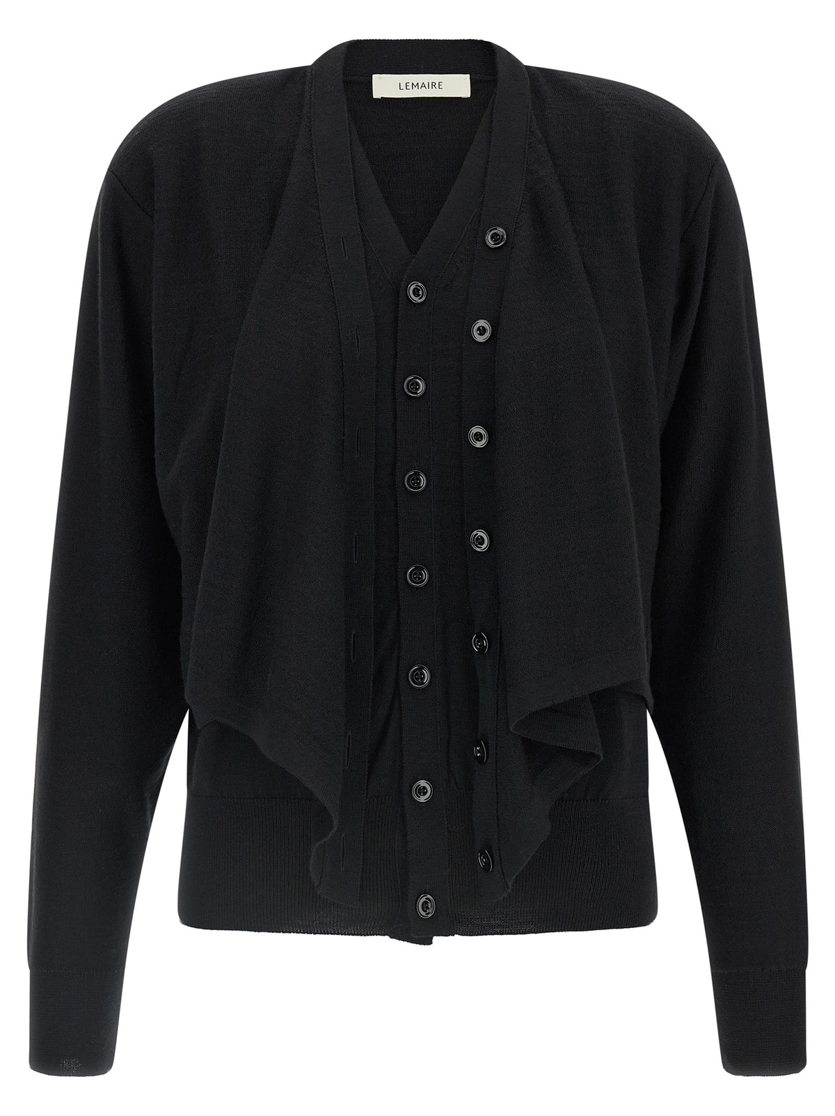 Lemaire Black Wool Cardigan