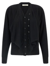 Lemaire Black Wool Cardigan