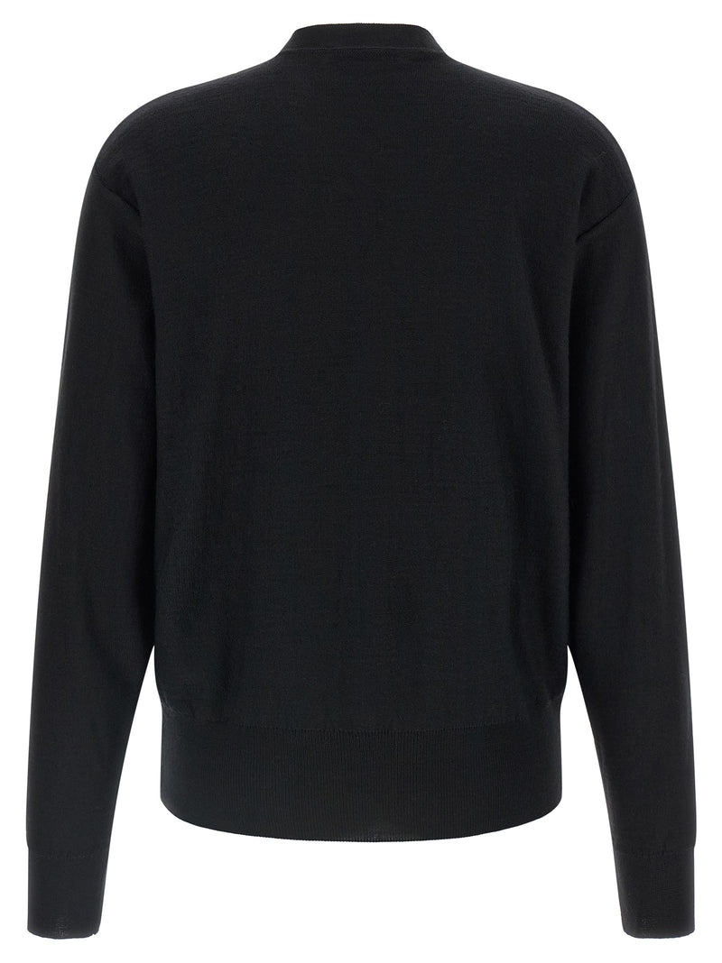 Lemaire Black Wool Cardigan - Sophisticated Layering