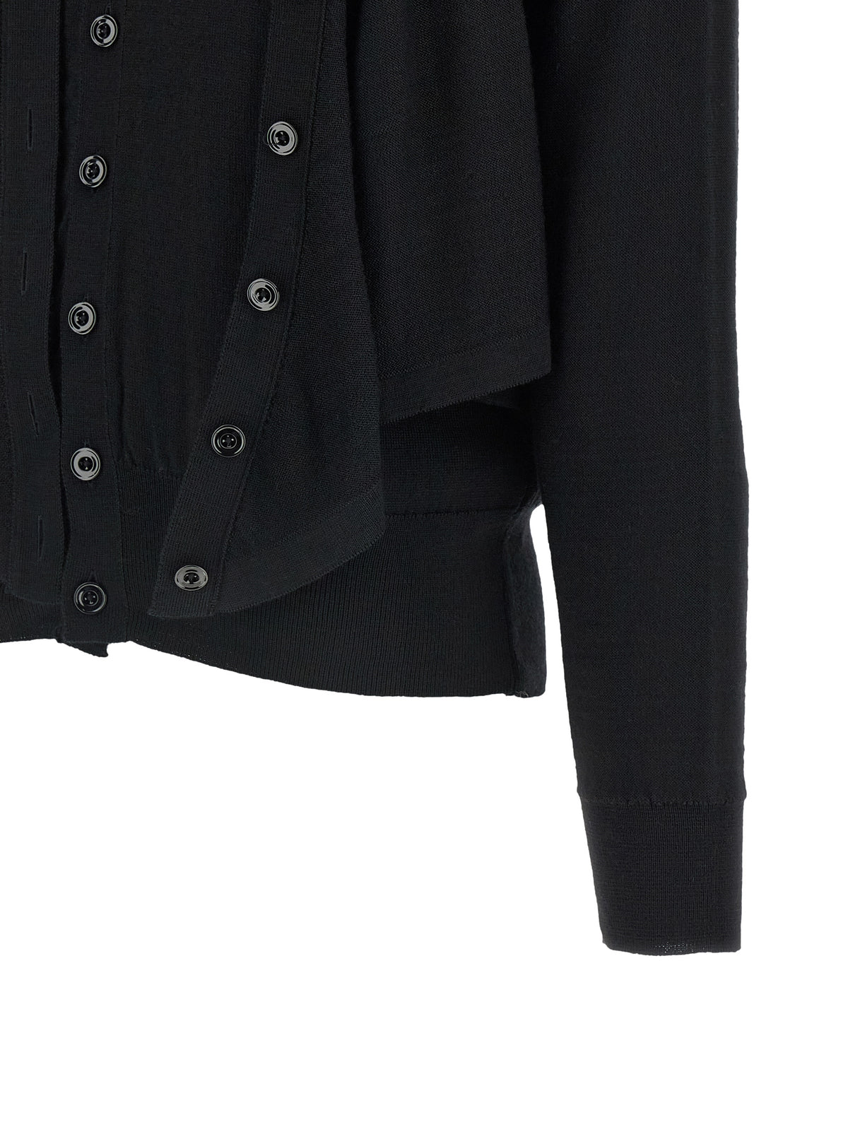 Lemaire Black Wool Cardigan