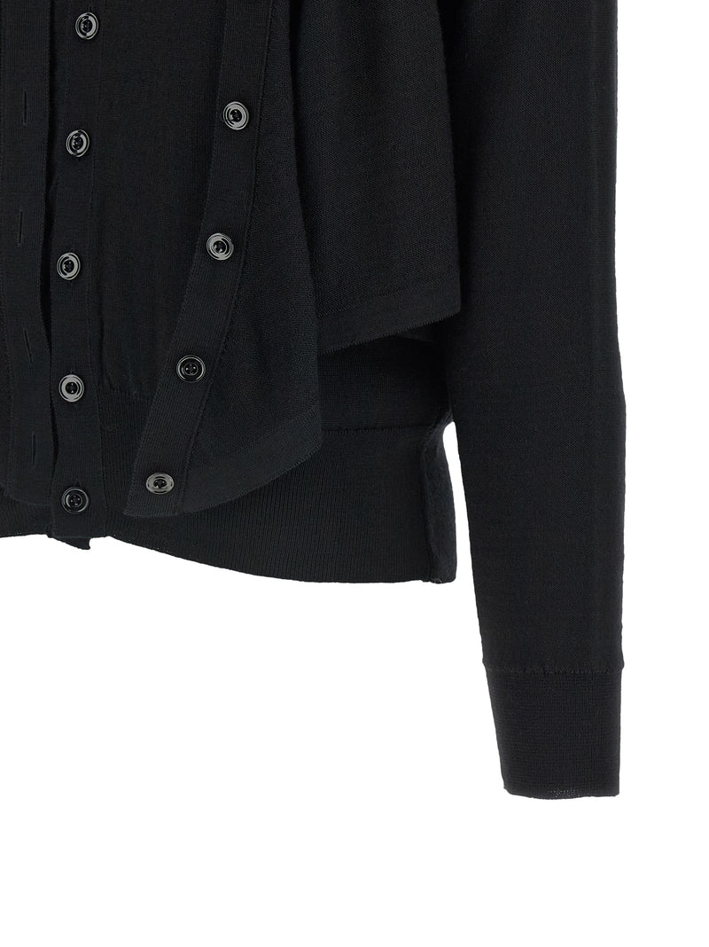 Lemaire Black Wool Cardigan - Sophisticated Layering