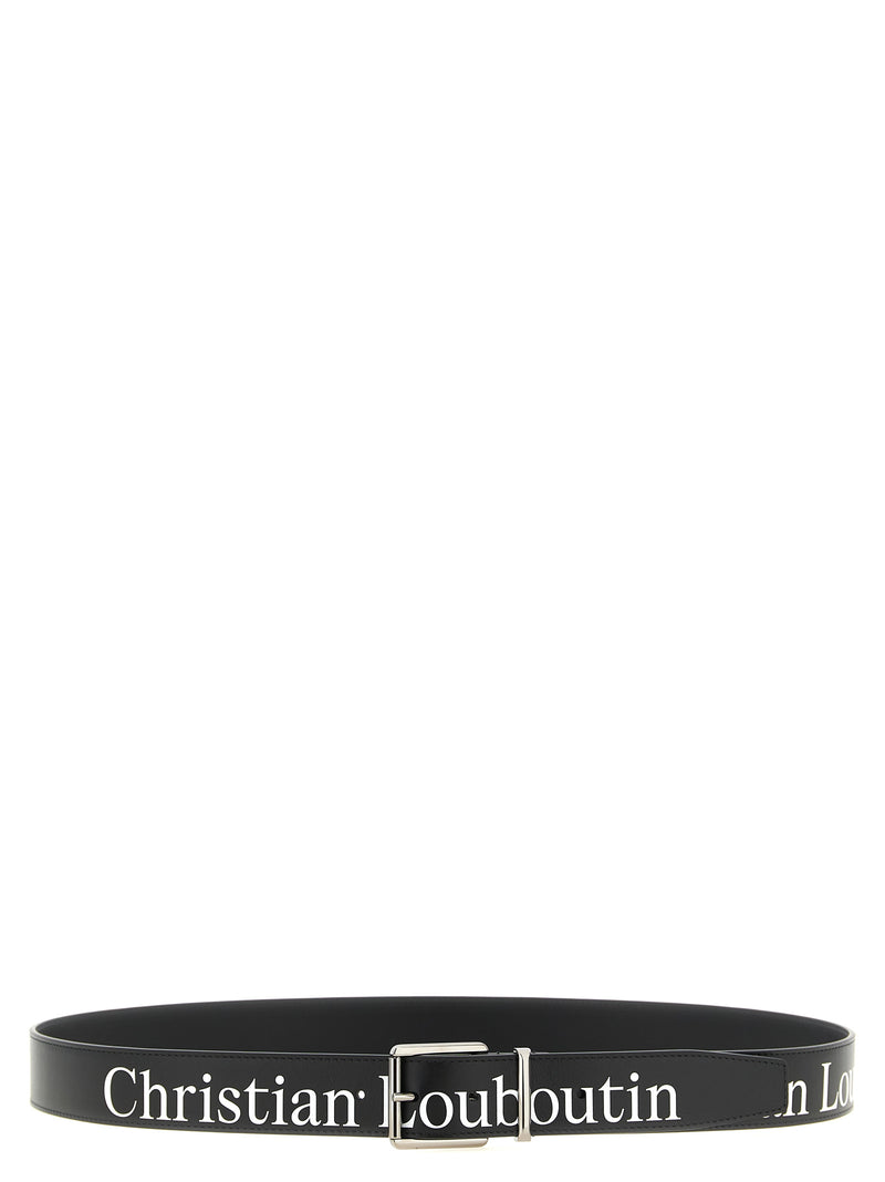 Christian Louboutin Black Calfskin Regular Belt - The Maxi Belt