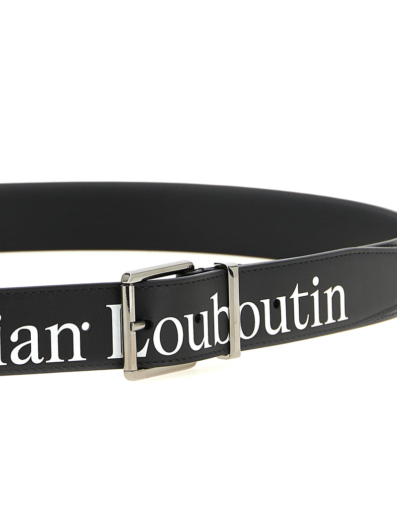 Christian Louboutin Black Calfskin Regular Belt - The Maxi Belt