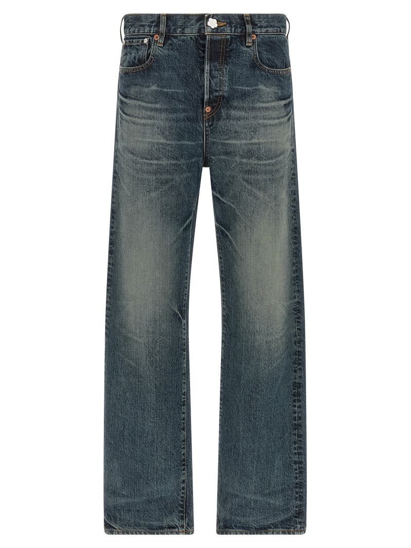 Kenzo Blue Cotton Straight-Leg Jeans for Men