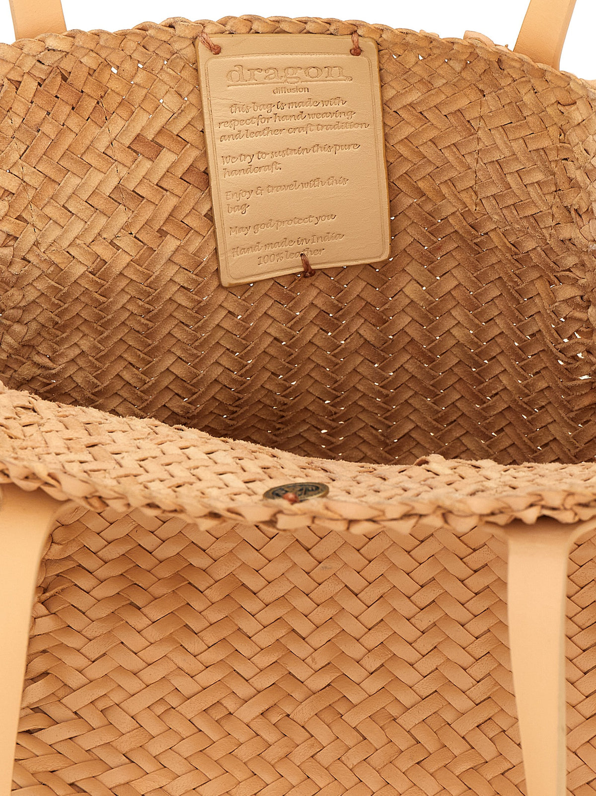 Dragon Diffusion Beige Calfskin Handbag