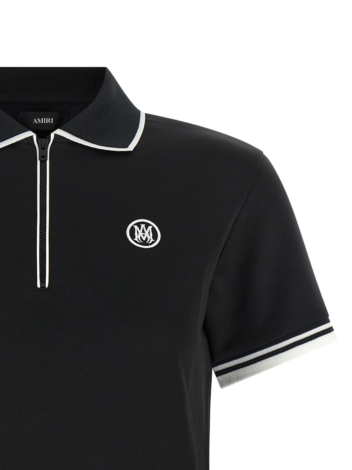 Amiri Black Polyester Polo Shirt