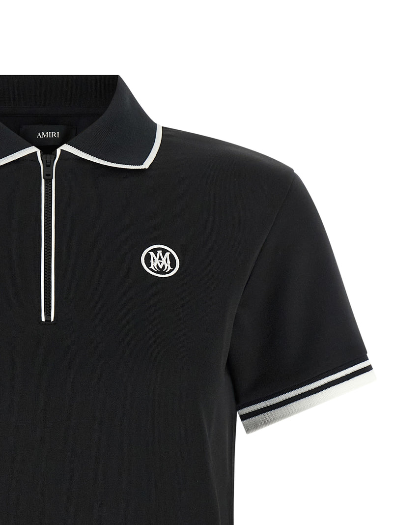 Amiri Black Polyester Polo Shirt - Modern Sportswear