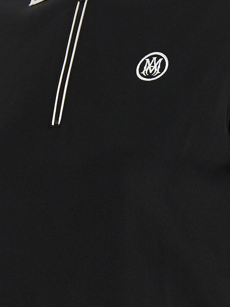 Amiri Black Polyester Polo Shirt - Modern Sportswear
