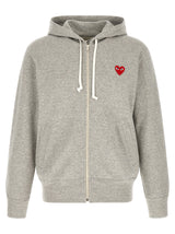 Comme Des Garçons Play Gray Cotton Cardigan