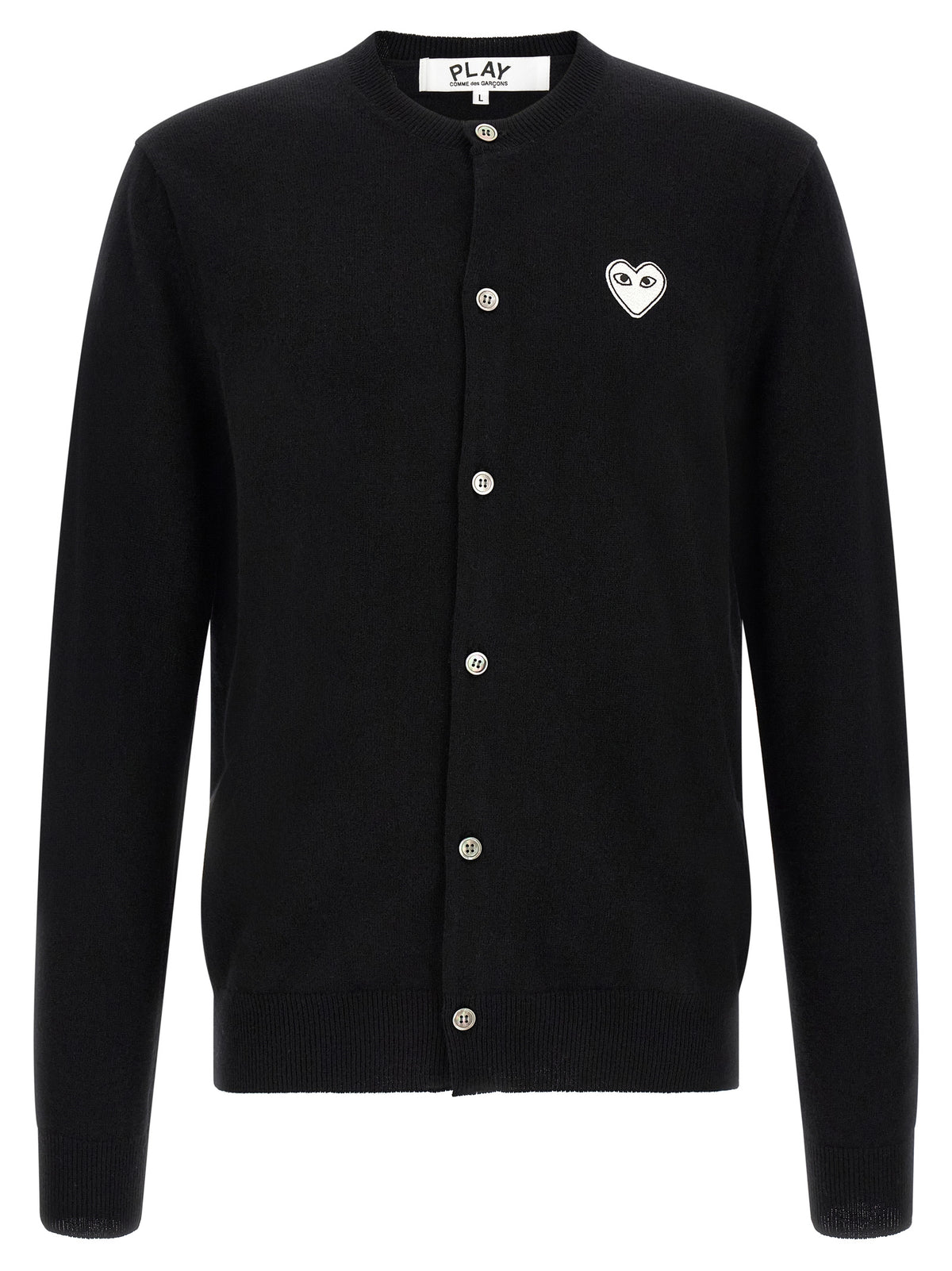 Comme Des Garçons Play Black Wool Cardigan