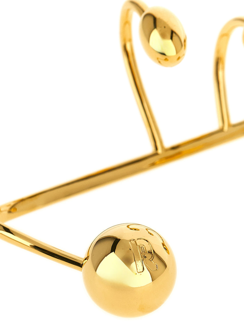 Paco Rabanne Gold Brass Bracelet - Handcuff Punk Bangle